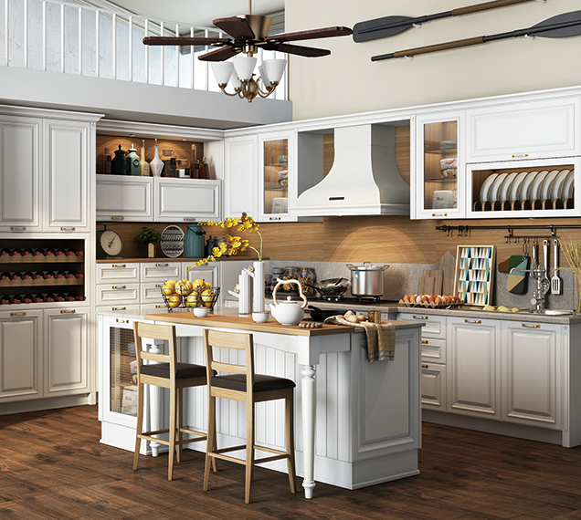 全鋁櫥柜-01（風(fēng)格：簡(jiǎn)歐；顏色：白橡）