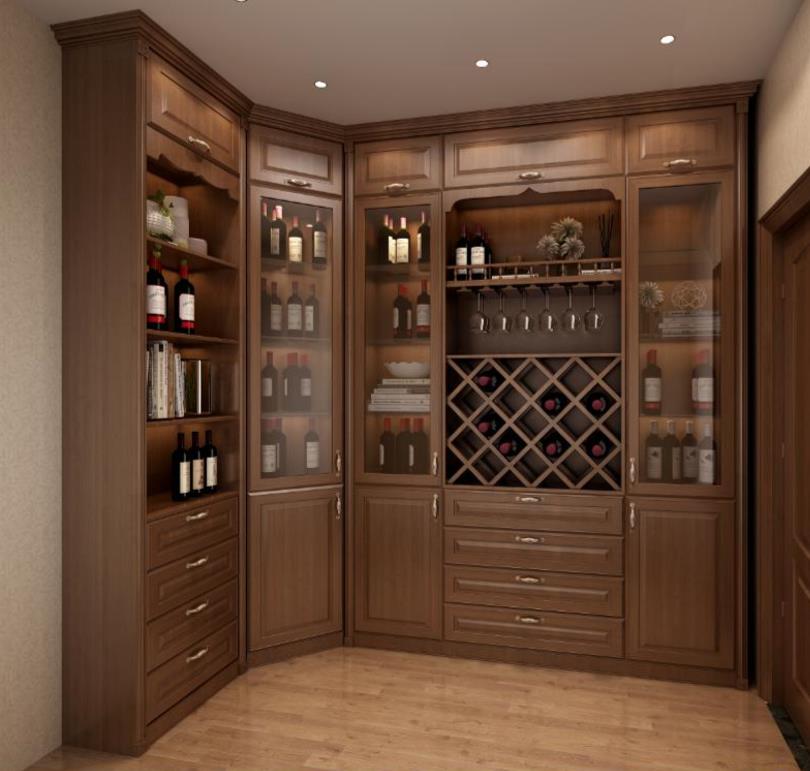全鋁酒柜-03（風(fēng)格：中式；顏色：胡桃）