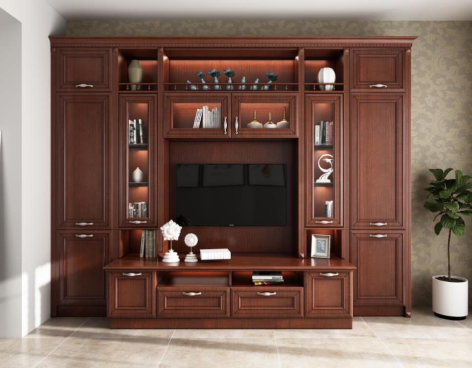 全鋁電視柜-01（風格：中式；顏色：金橡）