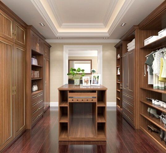 全鋁衣帽間-02（風(fēng)格：中式；顏色：胡桃）